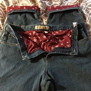 CABELLA JEANS. LINED WITH FLANNEL. NWOT.